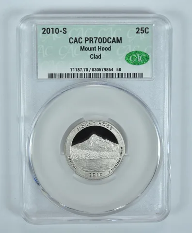 2010-S Washington Quarter Mount Hood CLAD ATB PR70 DCAM CAC CACg