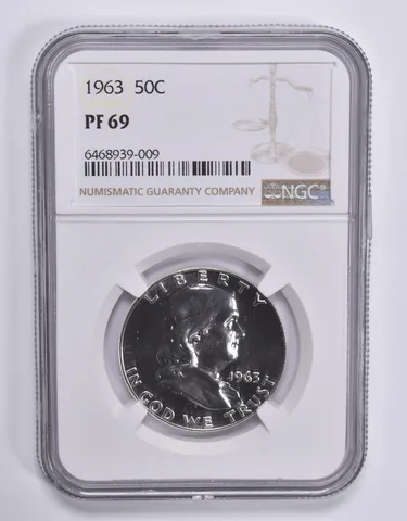 PF69 1963 Franklin Half Dollar NGC a1802