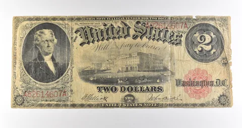 1917 $2 Legal Tender Red Seal Large Note Fr#58 *4693