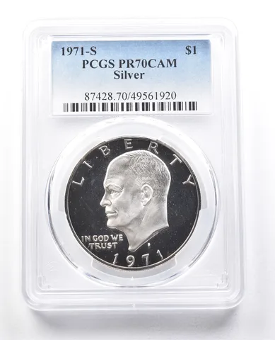 1971-S Eisenhower Silver $1 PR70 CAM PCGS *1854