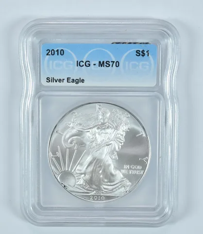 2010 American Silver Eagle MS70 ICG