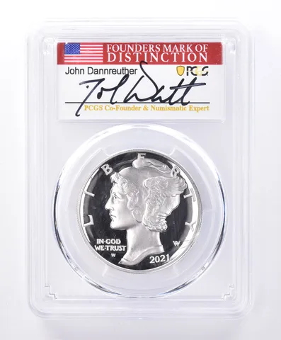 2021-W $25 American Palladium Eagle John Dannreuther FDOI PR70 DCAM PCGS *9132