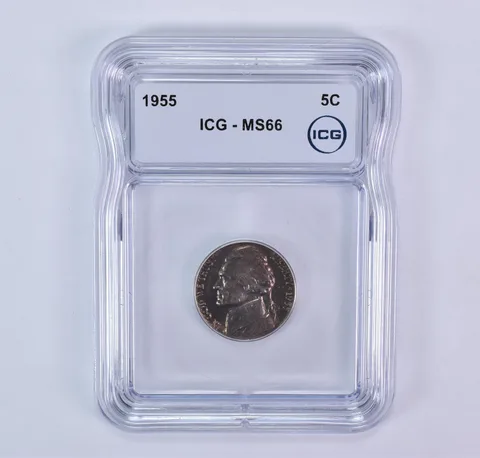 1955 Jefferson Nickel MS66 ICG