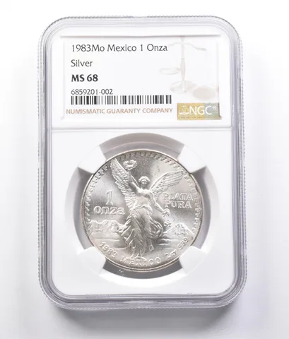 1983 Mo Mexico 1 Onza Silver Libertad MS68 NGC *7223