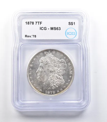 1878 7TF Morgan Silver Dollar Reverse Of 78 MS63 ICG *2248