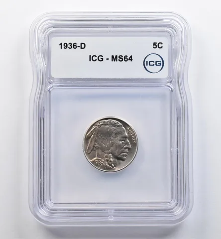 1936-D Indian Head Buffalo Nickel MS64 ICG *9013