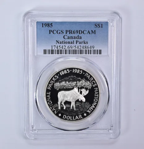 1985 Canada 1 Dollar Silver National Parks PR69 DCAM PCGS Blue Label