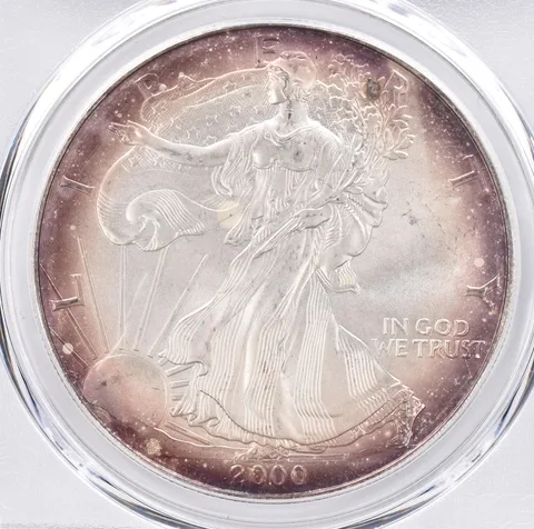 2000 American Silver Eagle MS64 PCGS Beautiful Tone *1492