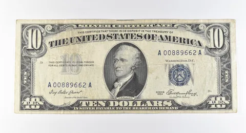 Better 1953 Silver Certificate $10 United States Note - Better Grade *736