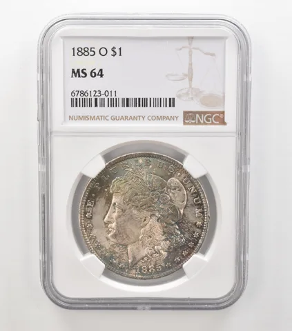 1885-O Morgan Silver Dollar MS64 NGC Beautiful Tone *6893