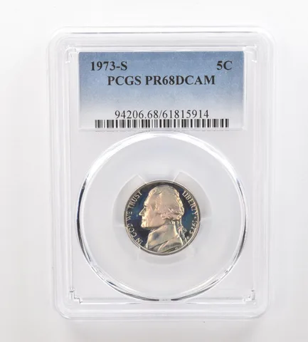 1973-S Jefferson Nickel PR68 DCAM PCGS Beautiful Tone *3205