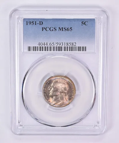 1951-D Jefferson Nickel MS65 PCGS Beautiful Tone *1165