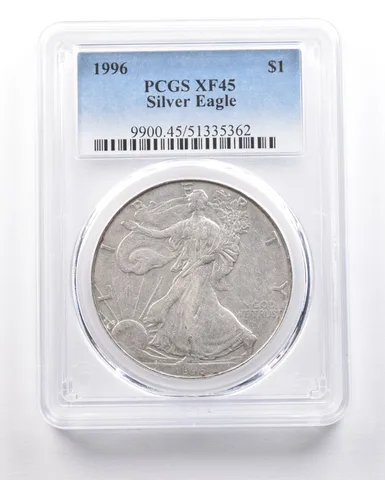 1996 American Silver Eagle XF45 PCGS *4777