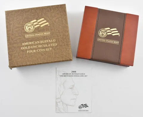 OGP 2008-W Gold Buffalo 4-Coin Set Uncirculated BOX & COA - NO COINS