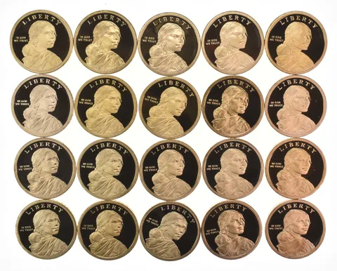 (20) 2012-S Sacagawea $1 Proof ROLL Trade Routes