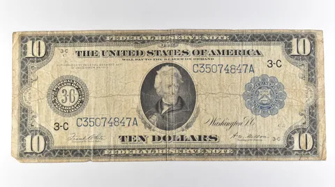 1914 $10 Philadelphia PA FRN Large Note Blue Seal *3094