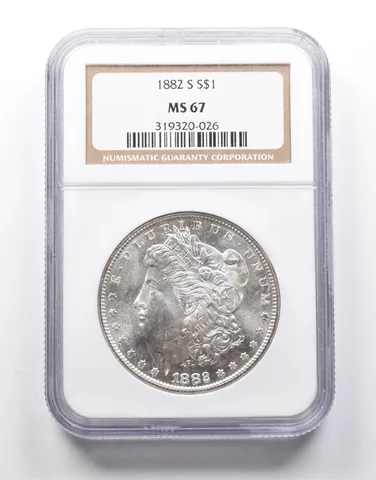 MS67 1882-S Morgan Silver Dollar NGC *0223