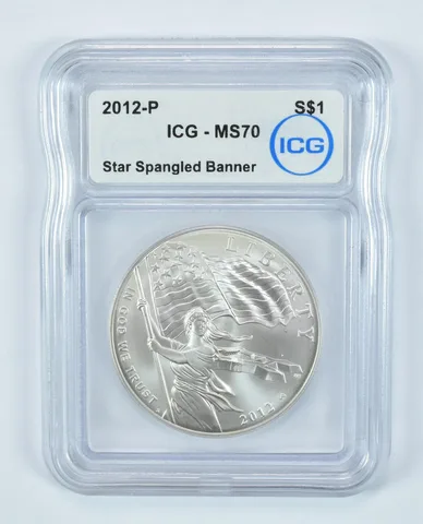 2012-P Star Spangled Banner Commemorative Silver Dollar MS70 ICG
