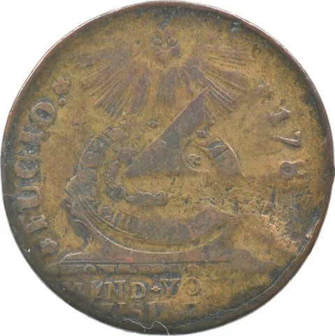 1787 Fugio Cent - Ben Franklin Designed Colonial Coin *4777