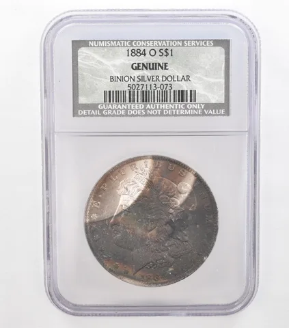 1884-O Morgan Silver Dollar Binion Silver Dollar NGC/NCS Beautiful Tone *3677