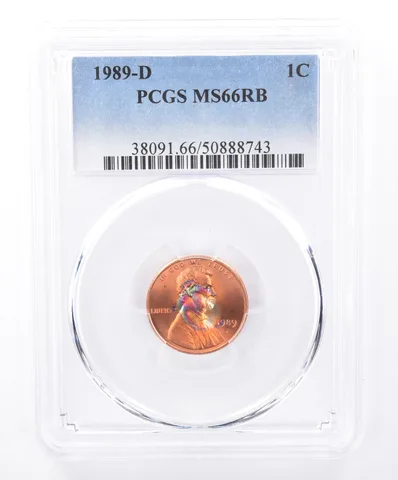 1989-D Lincoln Memorial Cent MS66 RB PCGS Beautiful Tone *9319