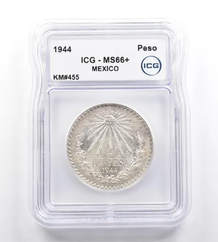 1944 M Mexico Peso KM#455 MS66+ ICG *7307
