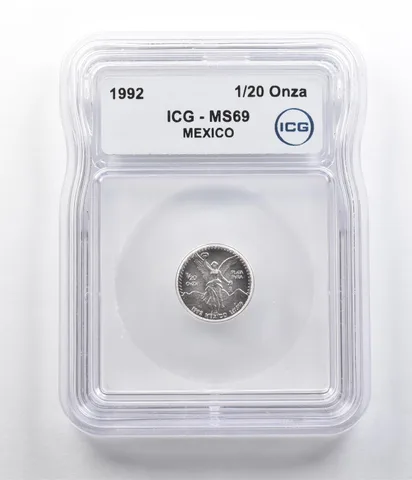 1992 Mo Mexico 1/20 Onza Silver Libertad MS69 ICG *7330