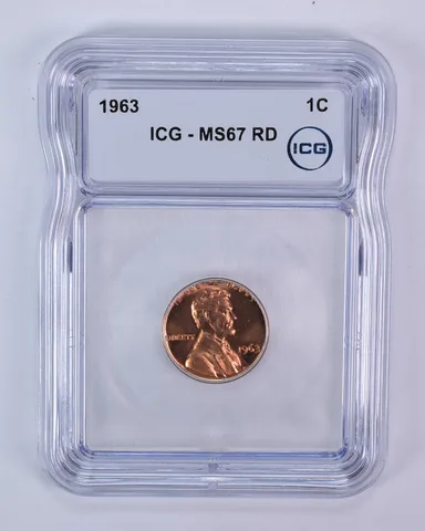 1963 Lincoln Memorial Cent MS67 RD ICG