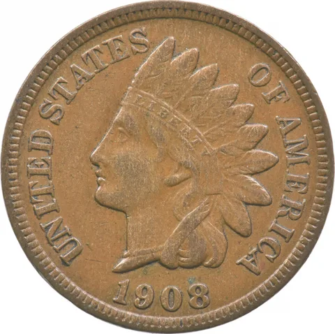 1908-S Indian Head Cent a4365