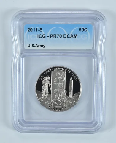 2011-S US Army Commemorative Half Dollar PR70 DCAM ICG