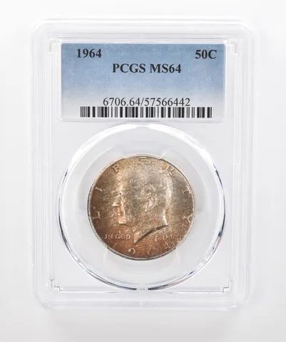 1964 Kennedy Half Dollar MS64 PCGS Beautiful Tone a1370