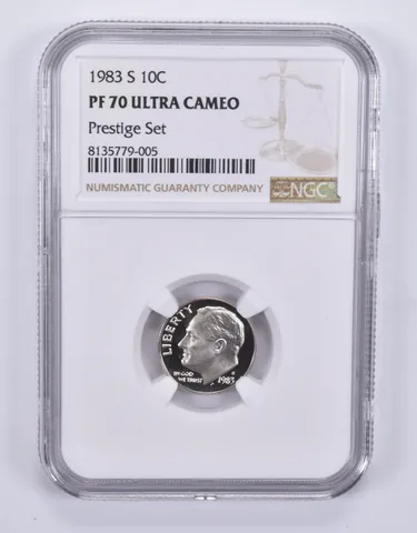 1983-S Roosevelt Dime Prestige Set PF70 UCAM NGC Brown Label