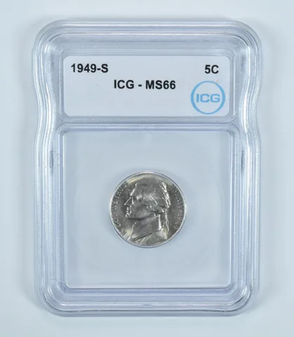 1949-S Jefferson Nickel MS66 ICG