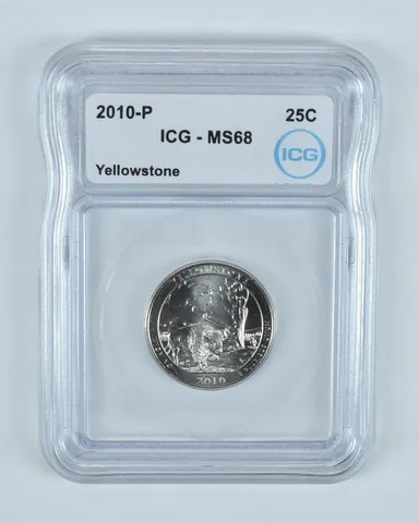 2010-P Washington Quarter ATB Yellowstone MS68 ICG