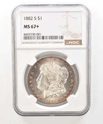 1882-S Morgan Silver Dollar MS67+ NGC Beautiful Tone *5206