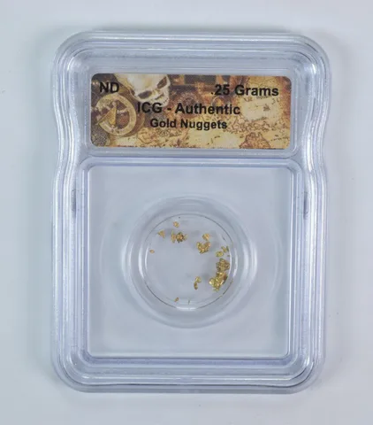(ND) 0.25 Grams Gold Nugget Authentic ICG