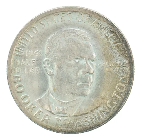 1946 Booker T Washington Commemorative Half Dollar Beautiful Tone *0206