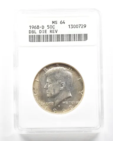 1968-D Kennedy Half Dollar DDR MS64 ANACS *2100