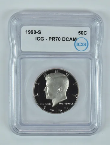 1990-S Kennedy Half Dollar PR70 DCAM ICG