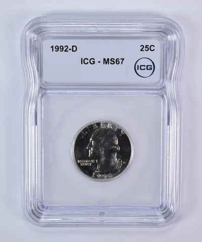 1992-D Washington Quarter MS67 ICG
