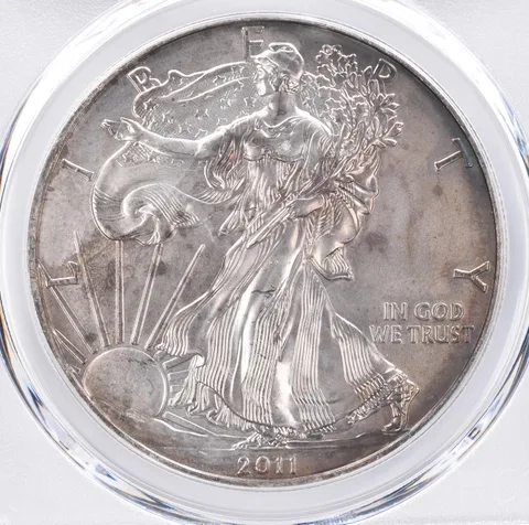 2011 American Silver Eagle MS67 PCGS Beautiful Tone *1349