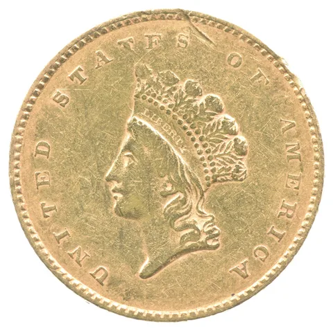 1855 $1 Indian Princess Head Gold Dollar Type 2 *1735