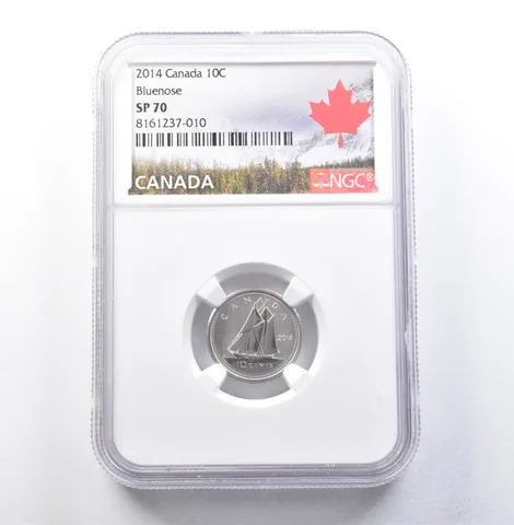 2014 Canada 10 Cents Bluenose SP70 NGC *5918