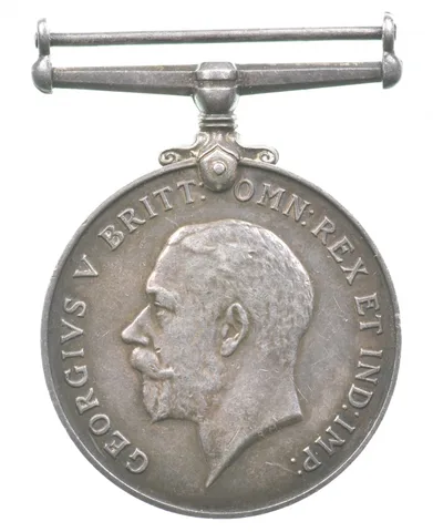 1914-1918 Great Britain King GEORGE V WAR MEDAL Silver Military Medal a5710