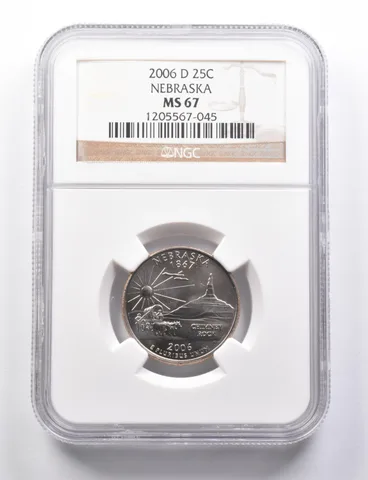 MS67 2006-D Washington State Quarter Nebraska NGC *5781