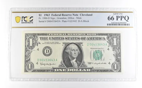 1963 $1 Cleveland OH FRN Mule Fr#1900-D Gem Unc 66 PPQ PCGS *3976
