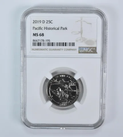 2019-D Washington Quarter ATB Pacific Historical Park MS68 NGC