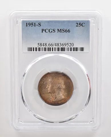 1951-S Washington Quarter MS66 PCGS Beautiful Tone *4381
