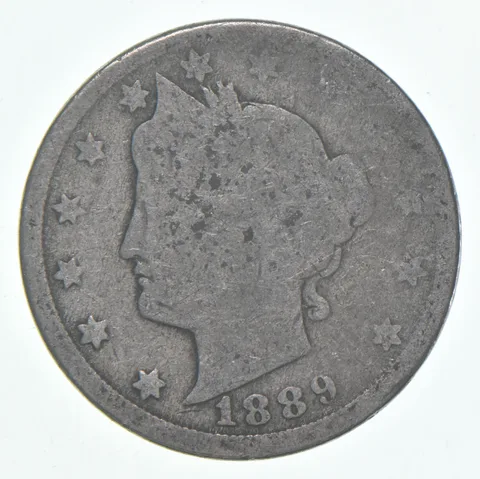 1889 Liberty V Nickel AC Average Circ