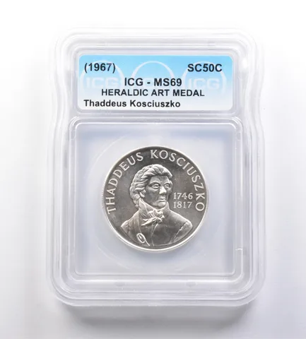 (1967) So-Called Half Dollar Thaddeus Kosciuszko MS69 ICG *7235